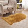 thumbnail image 2 of DOLITY Tapis Shaggy Doux en Fausse Fourrure 60x90cm Tapis de Sol Tapis Camel, 2 of 9