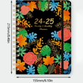 thumbnail image 2 of CUITING 2025 Flower Planner Calendar Elegant English Weekly and Monthly Diary with Coil Binding  Back Pocket and Thick Paper Features Floral Design  Holiday Labels, 2 of 8