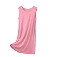 thumbnail image 2 of Elvqul Nuisette Sans Manches pour Femmes, Robe de Nuit Unie pour Femmes Grande Taille avec Poches, Robe de Nuit pour Femmes Rouge, 2 of 4