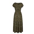 thumbnail image 4 of SMihono Robes d'Été Bohémiennes Femmes Grande Taille Mode Femmes Chiffon Été Décontracté Imprimé Col en V Manches Courtes Robe Longue, 4 of 7