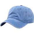 thumbnail image 1 of LinYooLi Retro Solid Baseball Cap for Women Men Trendy Denim Feel Soft Adjustable Skullcap Hats All Season Casual, 1 of 5