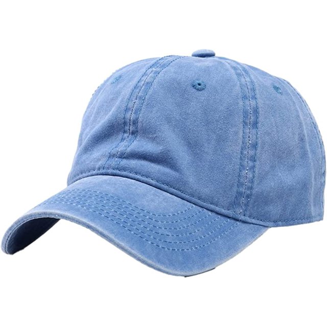 LinYooLi Retro Solid Baseball Cap for Women Men Trendy Denim Feel Soft Adjustable Skullcap Hats All Season Casual