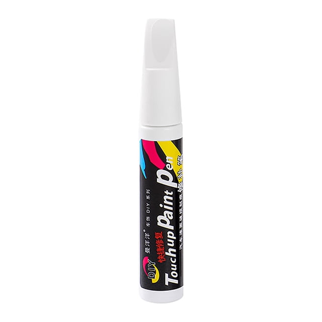 Huanglei Trousse de Stylo de Peinture pour Voiture, Exacte, pour Peinture Auto Blanc Noir Rouge Argent, Égratignures et Éclats, pour la Plupart des Véhicules, 12 ml