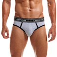thumbnail image 2 of B91xZ Underwear Men Breathable Cotton Micro-Stretch Assorted Briefs,Gray M, 2 of 2