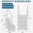 thumbnail image 2 of MELLCOM Pool Ladder, 4-Step Pool Stairs with Double Handrails and Non-Slip Steps for 48-54” Above Ground and In-Ground Pools, White, 2 of 7