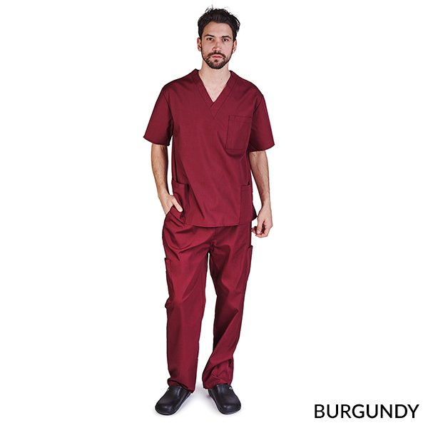 M&M SCRUBS Men's Scrub Set Medical Scrub Top and Pants