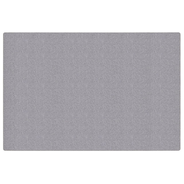 4-ft x 6-ft Wicklow Grey Woven Mat with solid grey flat-woven texture and rubber backing to prevent slipping, ideal as an indoor doormat or accent rug to add warmth and texture to hard floors, easy to clean with a damp cloth.