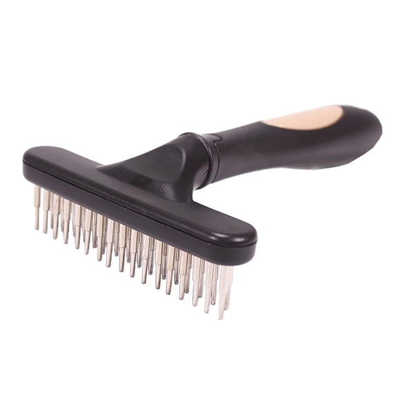 Pet Grooming Brush Shedding and Dematting Undercoat Rake Comb for Dogs and Cats Extra Wide Blue