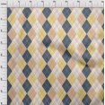 thumbnail image 4 of oneOone Velvet Teal Blue2 Fabric Check Argyle Sewing Craft Projects Fabric Prints By Yard 58 Inch Wide, 4 of 4