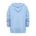 thumbnail image 5 of cfhntfmh Womens Hoodies Fall Fashion 2024 Drawstring Sweatshirts Pullover Long Sleeve Solid Color Fall Outfits, 5 of 5