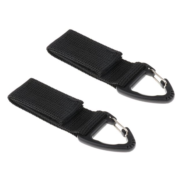 DYNWAVECA 2pcs/set Outdoor Hiking Camping Hunting High Strength Webbing Triangular Carabiner Clip Hook