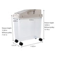 thumbnail image 2 of LPSSTORE Large Airtight 20Lb Rice Container Food Storage Cereal Container Pet Dog Food Container with Wheels + Measuring Cup Flour Grain Container for Household, 2 of 8