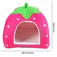thumbnail image 3 of YUTK Lit Rond pour Chien, Liquidation Maison d'Hiver Intérieure Maison Maison Rembourrée Yourte Pliante Tente Fraise Rose P, 3 of 3