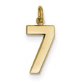 thumbnail image 1 of 14K Or Jaune 14ky Moulé Moyen Poli Nombre 7 Charme, 1 of 2