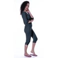 thumbnail image 5 of Moomaya Ensemble de Nuit Uni pour Femmes avec Capri en Coton, 2 Pcs de Chemises de Nuit, 5 of 5