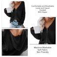 thumbnail image 2 of Femmes Cardigan à Capuche Pull Zip Cardigan à Capuche Pull Zip Ample Top Femmes Cardigan à Capuche Femmes Casual Top Femmes Cardigan à Capuche Pull à Capuche Peau Douce Décontractée, 2 of 6