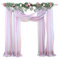 thumbnail image 1 of LCXmlly Roasting Pan Wedding Arch Drape Fabric Long 3 Panels Wide Sheer Wrinkle Free Soft Party Backdrop Drapery, 1 of 6