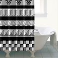 thumbnail image 2 of Mid Century Neutral Geometric Abstract (2) Shower Curtains Reusable Shower Liner,Simple Polyester Bathroom Curtains,bath curtain shower liners with plastic hook 72x72Inch, 2 of 4