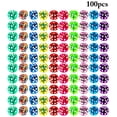 thumbnail image 2 of 100PCS 0.55in Game Dice Set 6 Sided Novelty Acrylic Dice Round Corner Dice, 2 of 10