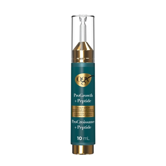 OGX ProGrowth + Peptide Scalp Serum, Strengthens & Densifies by Hydrating the Scalp and Reinforcing Roots to Support Natural Hair Growth