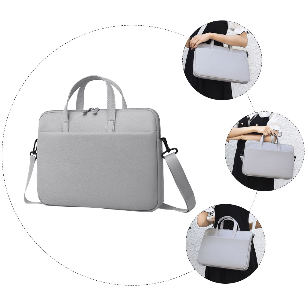 WRISTBIQUE Portable Grey Laptop Storage Bag Suitable for Tablet Computer and Office Use