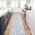 thumbnail image 3 of Findosom 2'x10' Hallway Runner Rug Washable Vintage Kitchen Laundry Runner with Non Slip Backing Farmhouse Entryway Living Room Floor Mat Stain Resistant Runner Carpet Gray, 3 of 6