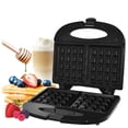 thumbnail image 1 of Hauz AWM265 - 2 Slice Waffle Maker With Non-Stick Plates, Lightweight and Compact, Black, 1 of 3