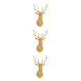 thumbnail image 1 of Decodeary Self Adhesive 3D Deer Head Mirror Wall Sticker For Easy Application gold S 3Set, 1 of 6