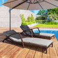 thumbnail image 2 of Outsunny Chaise Longue de Patio en Osier, 2 Pcs, Dossier Réglable à 5 Positions, Gris, 2 of 10