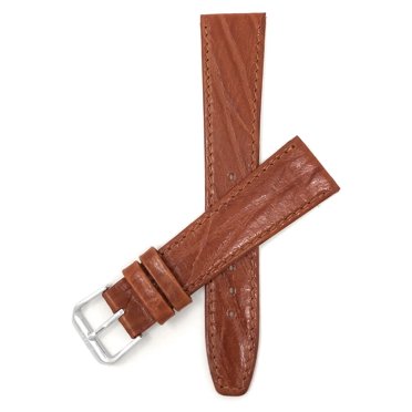 18mm Slim, Semi-Glossy, Leather Watch Band Strap