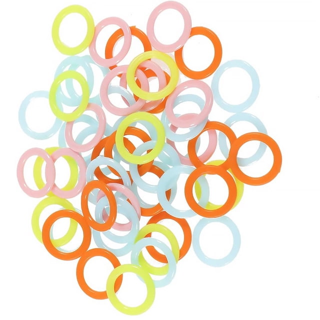 100pcs Stitch Maker Ring Knitting marker holder Crochet Plastic Locking Ring Knitting Assistant Tool, Small