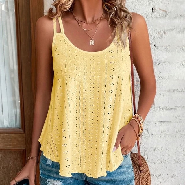 UPPADA Womens Ruched Tank Tops Crewneck Casual Summer Tops Solid Color Blouses Basic Sleeveless Shirts Tunic Flowy Loose Shirts,Sales Today Clearance Women