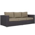 thumbnail image 4 of Modway Convene Outdoor Patio Furniture Sofa, Espresso, 4 of 5