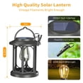 thumbnail image 4 of Solar Powered Courtyard Light Outdoor 28LED Flame Lantern Hollow Out Light Waterproof Wall Light Floor Mounted Projection, 4 of 8