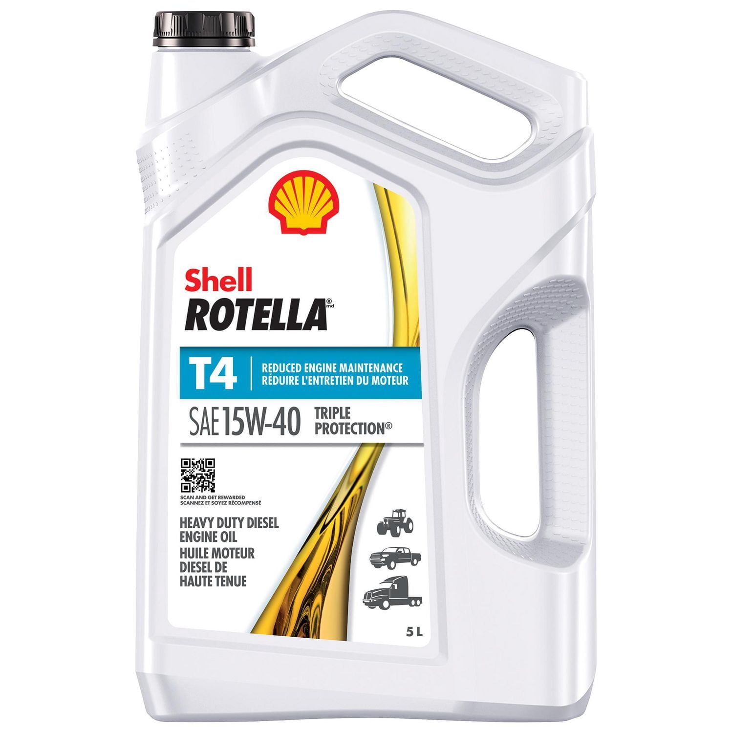 Shell Rotella T4 Triple Protection 15W-40 Heavy Duty Diesel Engine Oil
