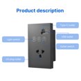 thumbnail image 2 of Mistaha Smart WiFi Wall Light Switch Outlet Combo with Type-C/USB/US Plug, 2 Way Switch, Touch Control, Timer, 2.4G Remote Control, Glass Panel - Black US 2 Gang, 2 of 6