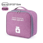 Aodebiao Portable First Aid Kit Bag - Waterproof Ripstop Fabric Organizer with Multiple Pockets - for Home, School & Outdoor Emergency Supplies (25x22cm, 5 Colors)