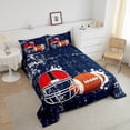 thumbnail image 4 of Erosebridal 3D Rugby Bedding ToddlerComforter Set, Football Player Down Comforter, Soccer Sports Decor, Reversible 2-Piece, 4 of 8