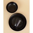 thumbnail image 4 of Euro ceramica Euro Essential collection 16 Piece Dinnerware Set, Service for 4, Solid Semi-Matte Black, 4 of 4