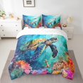 thumbnail image 2 of YST Cartoon Sea Turtle 7-Piece Bedding Set, Ocean Theme, King, 2 of 4