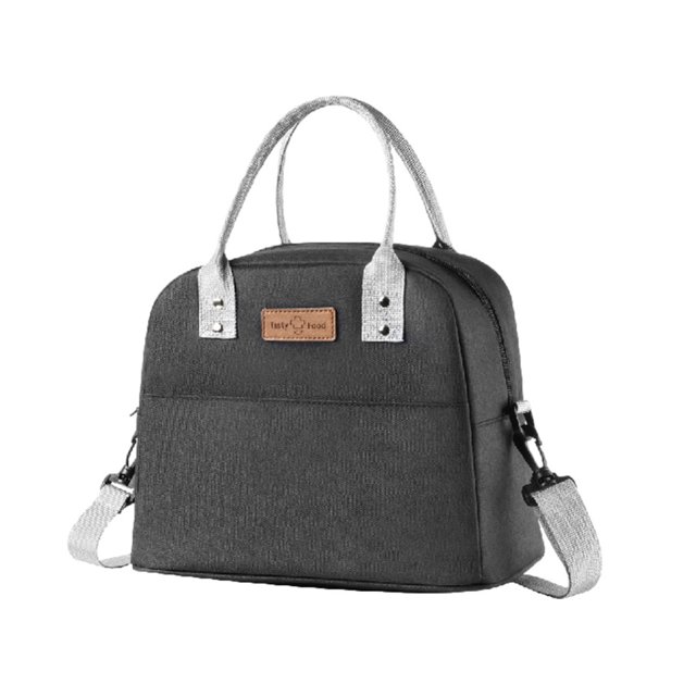 fastboy Multi-Purpose Insulated For Various Places Easy To Carry And Clean Insulated Lunch Bags With Strap+Black 1Set