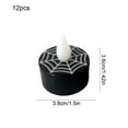 thumbnail image 3 of Halloween Candle Lanterns Set of 12 - Flameless LED Tea Lights with Timer for Pumpkin Ghost Decorations, 3 of 6