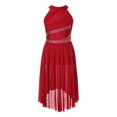 thumbnail image 1 of MSemis Jupe de Ballet Sans Manches en Strass Brillant pour Filles Moderne Contemporain Bordeaux 8, 1 of 7