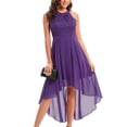 thumbnail image 1 of Gspmoly Robes pour Femmes Grande Taille, Printemps et Été Col Rond Découpé Coupe Ajustée Sans Manches Robe à Encolure Suspendue Robes de Mariage pour Femmes Offres, 1 of 6