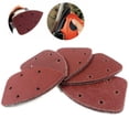 thumbnail image 2 of MYG 10PCS 140*90mm 5 Holes Sandpaper Triangle Sand Discs Pads Power Polishing Tool, 2 of 6