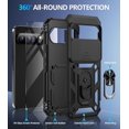 thumbnail image 2 of MUKO for Google Pixel 10 Case/Pixel 10 Pro Case with Screen Protector & Slide Camera Lens Cover,Built-in Ring Stand Protective Phone Case for Pixel 10 Case/Google Pixel 10 Pro Case Black, 2 of 8