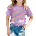 thumbnail image 1 of PMVFHDE T-Shirts Fille T-Shirt Décontracté Imprimé Col Rond Manches Courtes T-Shirt Décontracté Violet, 3-4 Ans, 1 of 6