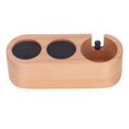 thumbnail image 1 of Tamper Station Wooden Base, Paint Treatment Coffee Filter Tamper Holder Beech 3 Hole  For Cafe, 1 of 8
