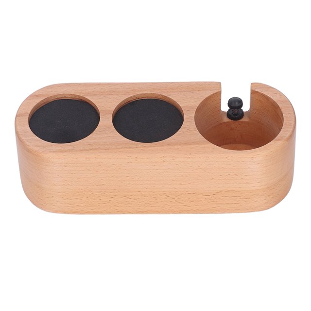Tamper Station Wooden Base, Paint Treatment Coffee Filter Tamper Holder Beech 3 Hole For Cafe