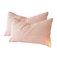 thumbnail image 2 of Pillowcases Standard Size Set Of 2 Washed Cottons Decorative Pillowcases, 2 of 6